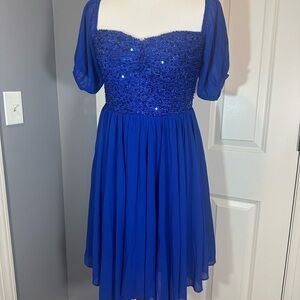 Blue Sequined Dress size Medium